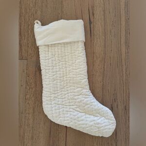 Pottery Barn Quilted Velvet Stocking